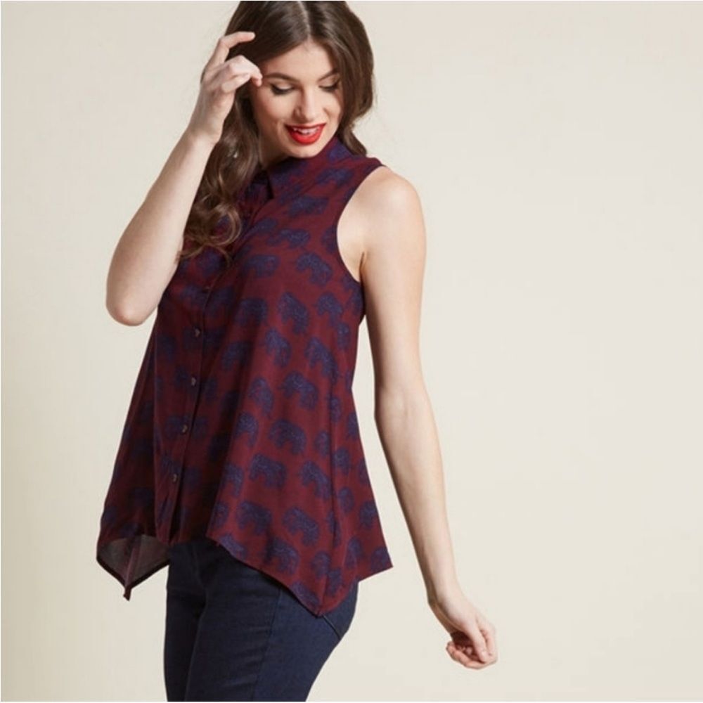 ModCloth xs‎ elephant tank top